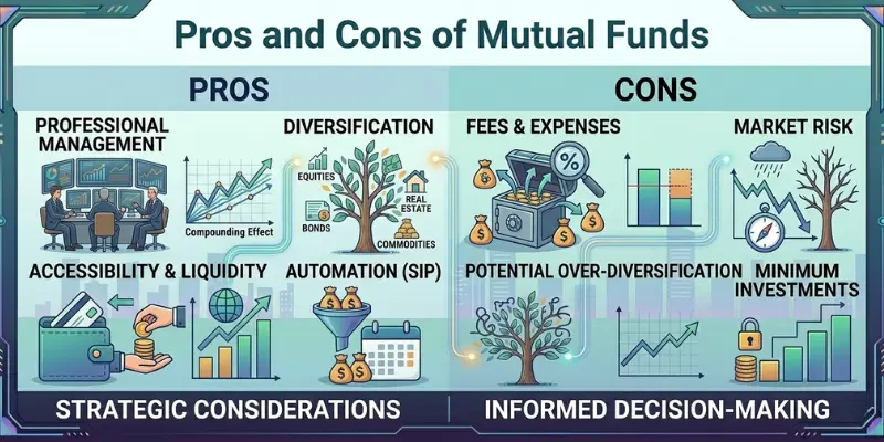 Pros and cons of Mutual funds