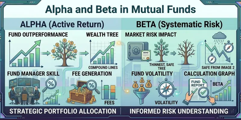 Alpha and beta in mutual funds